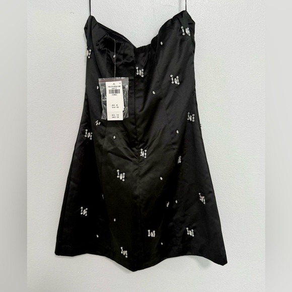 Abercrombie Fitch Black Embellished Strapless Mini Dress XSmall - Picture 4 of 7